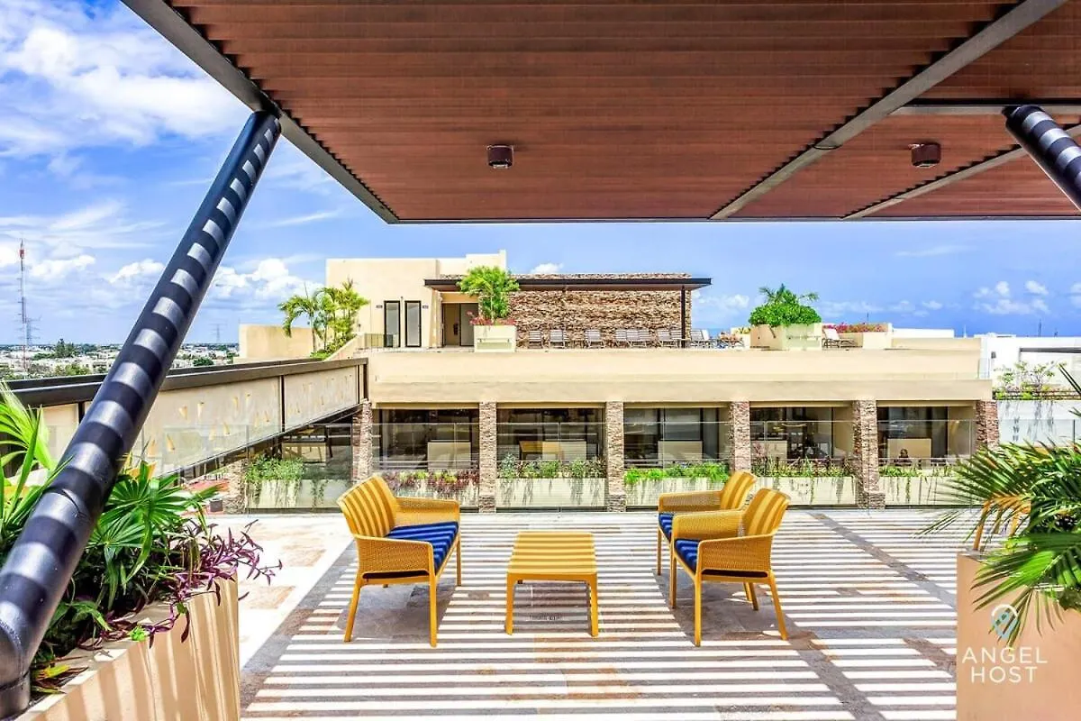 Chic Studio Roof Pool Gym Near 5Th & Beach بلايا ديل كارمن شقة
